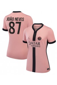 Paris Saint-Germain Joao Neves #87 Voetbaltruitje 3e tenue Dames 2024-25 Korte Mouw